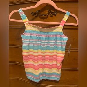 Children’s Place rainbow striped summer top. Never Worn, NWT.